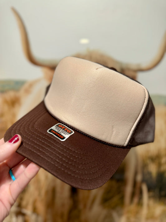 Trucker Hat [brown + tan]
