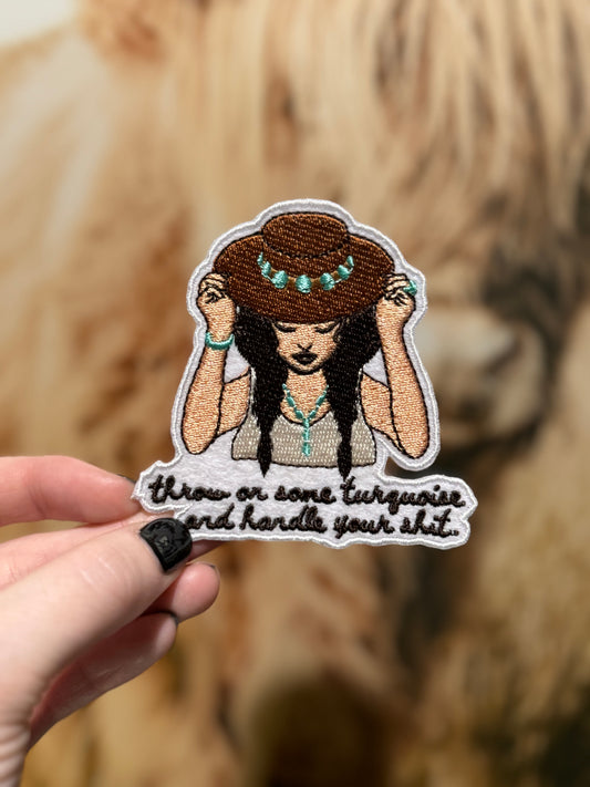 Turquoise Cowgirl Patch