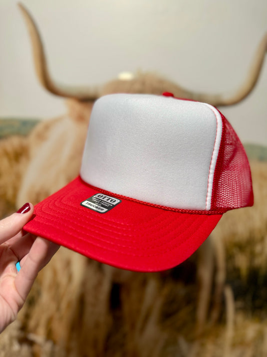 Trucker Hat [red + white]