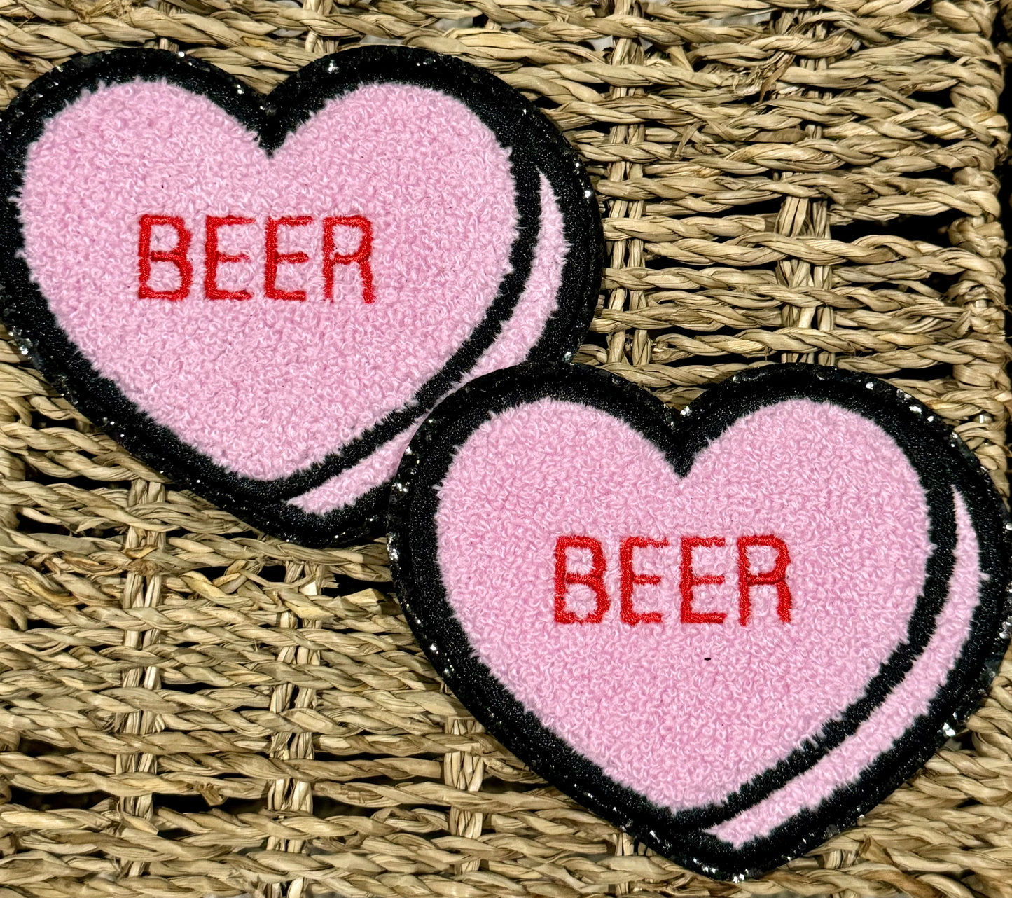 Conversation Candy Hearts Patches