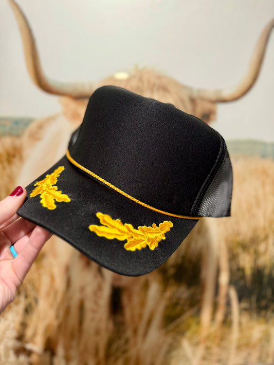 Trucker Hat [black + gold]